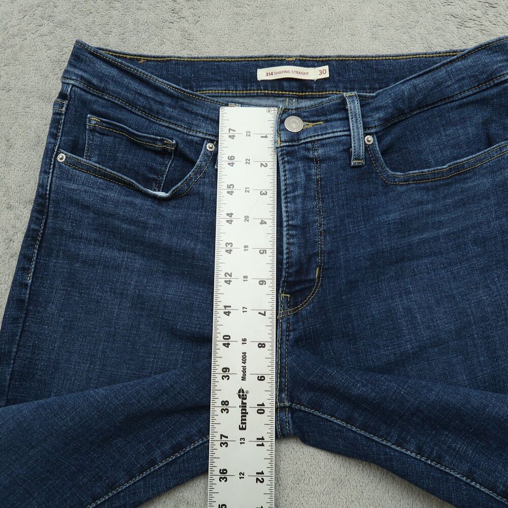 Levi's 314 Jeans Women's Size 30 Blue Mid-Rise Shaping Straight Denim 29" Inseam - Picture 7 of 16